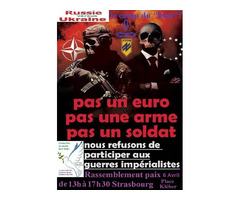 Rassemblement paix pour un cessez-le-feu, France-Russie & Pour la fin de la cobelligérance Franç