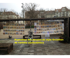 Expo => @UrticaUrtica dessina la joie de (sur)vivre au Macronistan
