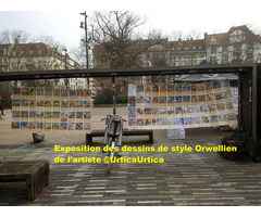Expo => @UrticaUrtica dessina la joie de (sur)vivre au Macronistan