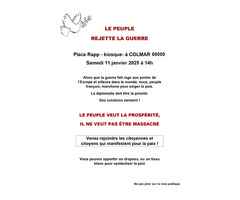 Marche pour la paix : Le peuple rejette la guerre !