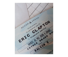 Eric Clapton, trois billets pour le 31 mai 2025